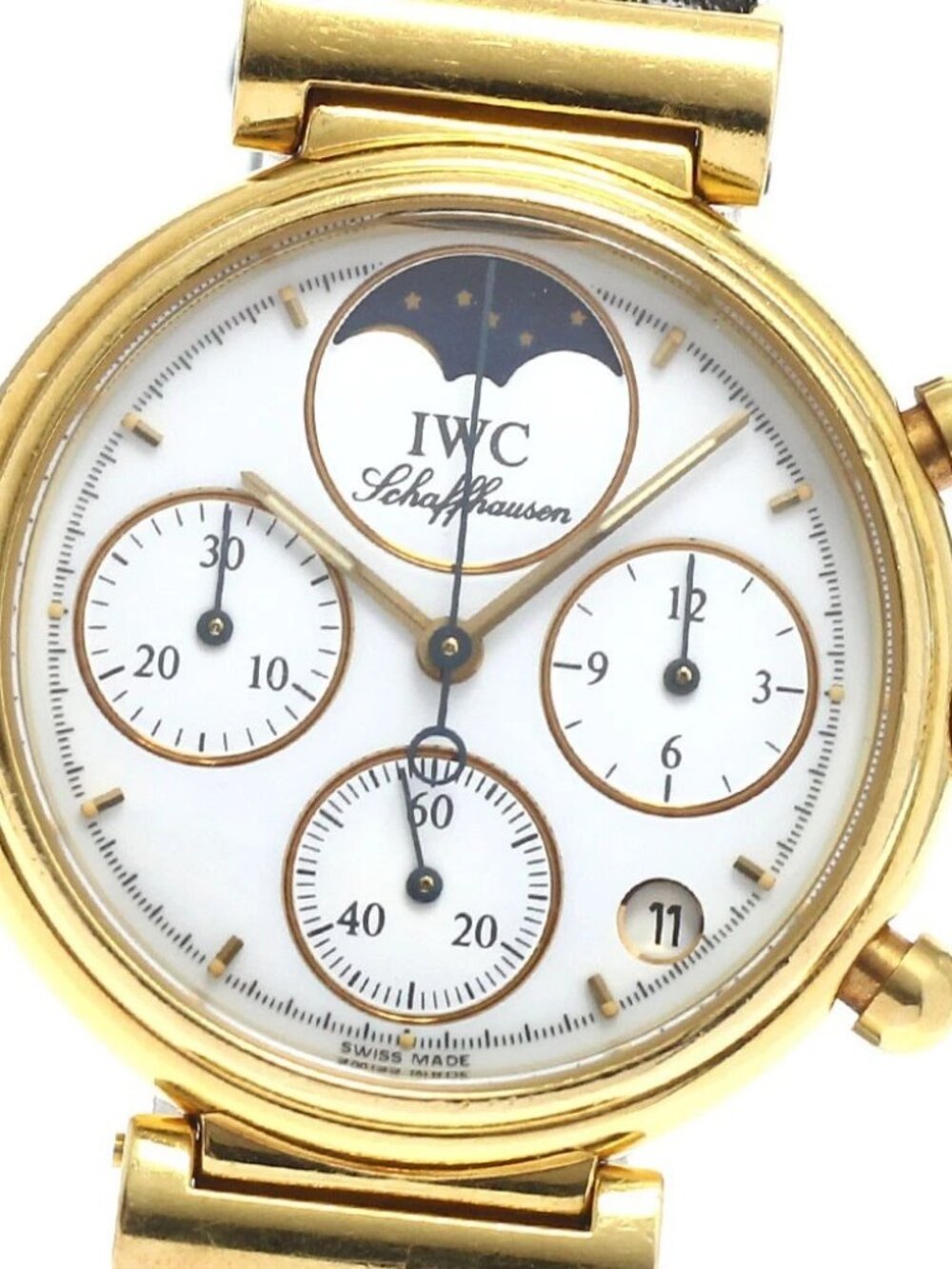 IWC SCHAFFHAUSEN Da Vinci IW373501 K18YG Chronograph Quartz Ladies Watch_943327